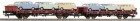 66021 Roco Set of 2 Flat cars oaded with Opel Kadett Limousine and Caravan